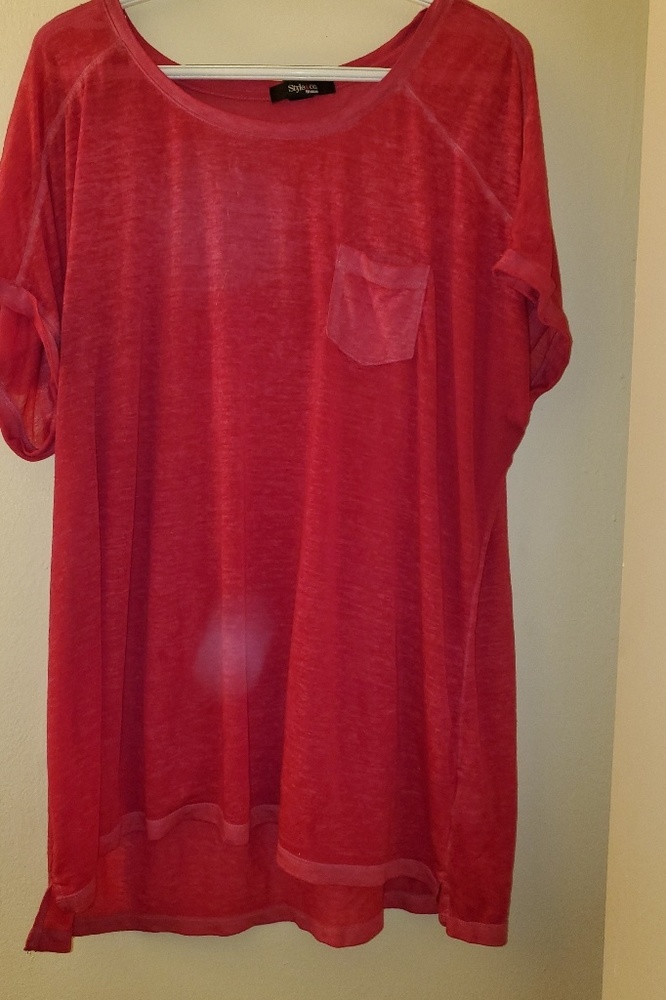 Pink burnout tee